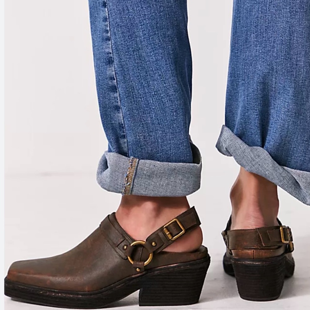 Frye Brown Harness Ankle Boots 7.5